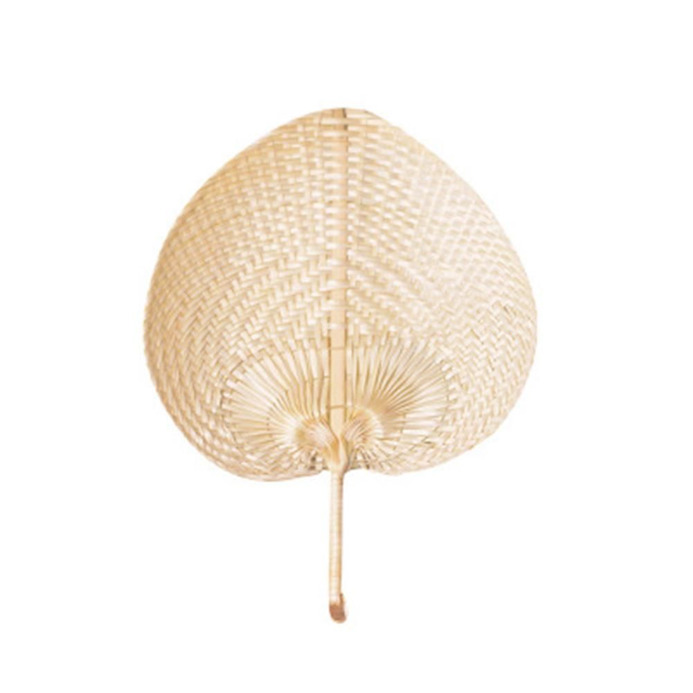 Woven DIY Summer Bamboo Cooling Artificial Home 1pc Shaped Pure DIY Natural Handmade Fan Woven Decoration Fan Heart