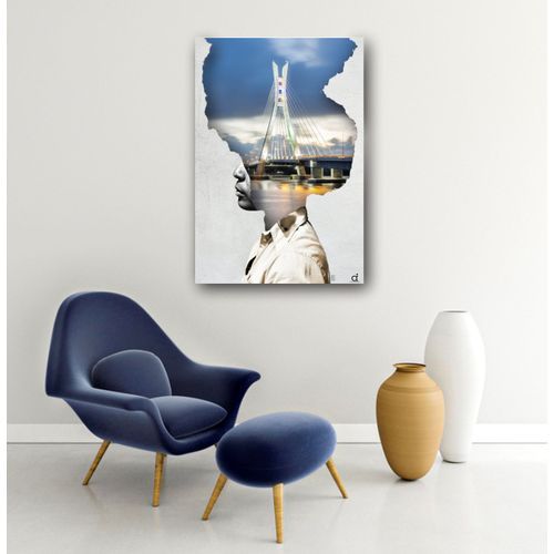 Abstract Lekki Ikoyi Bridge Wall Art Frame Canvas