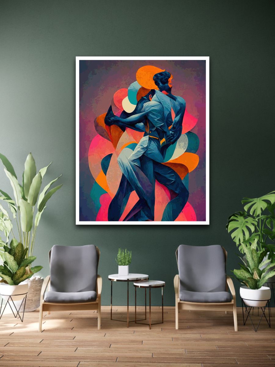 Couple Dance Series 3 Wall Art Frame Canvas