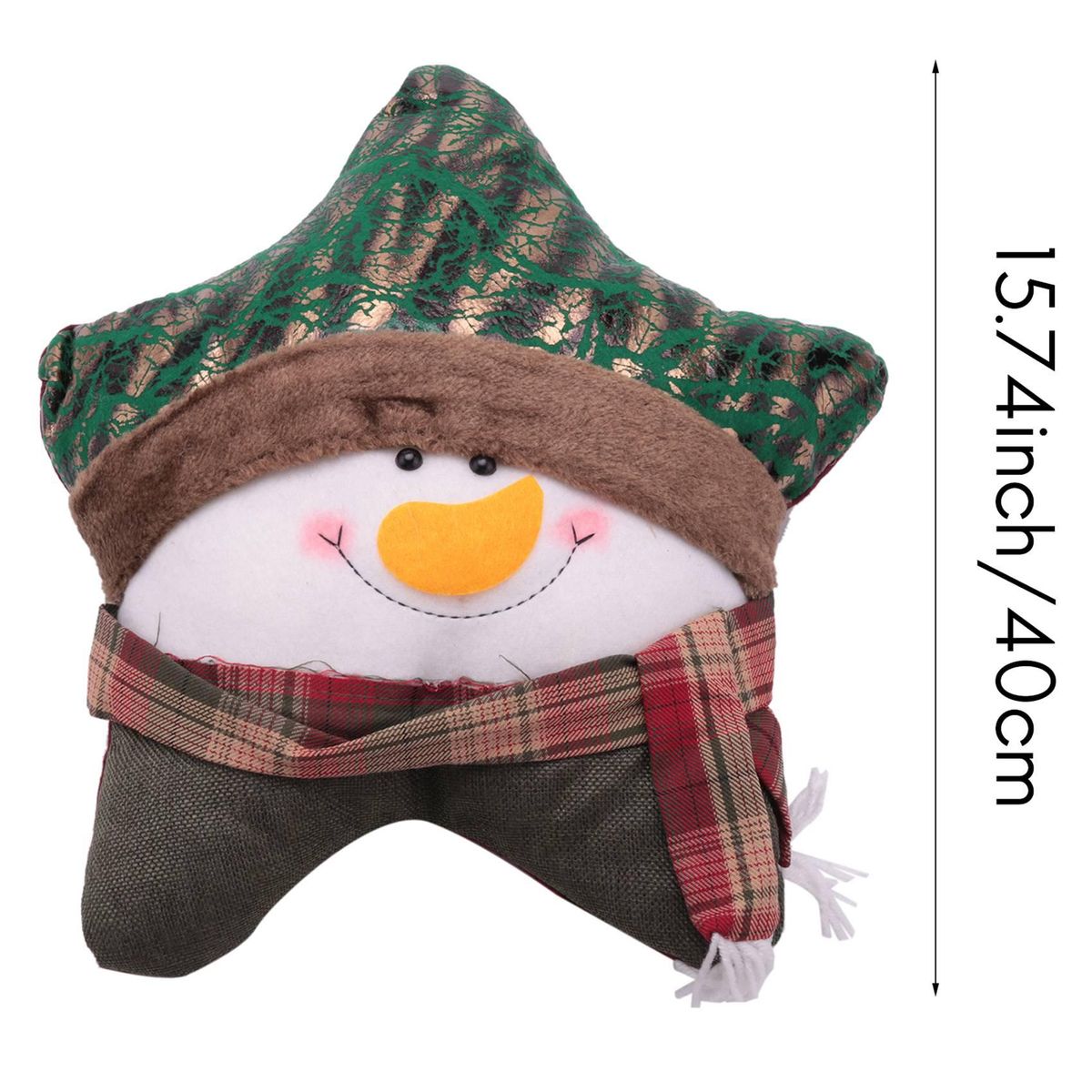 Christmas Decoration Gift Five-Star Pillow Snowman Cartoon