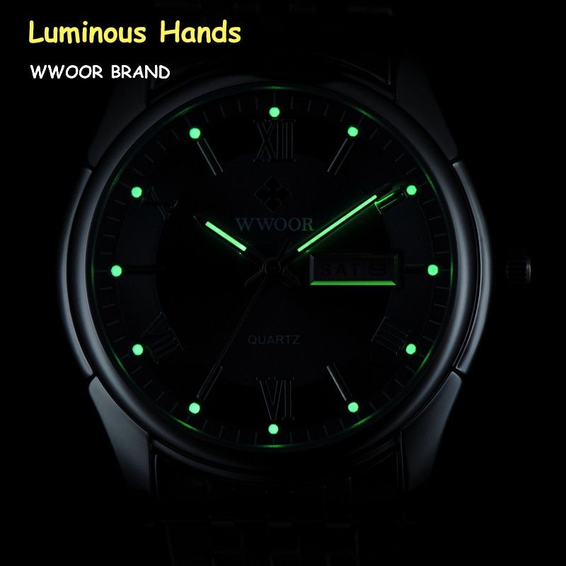 Watch Men 2019 Luxury Brand Stainless Steel  Wristwatches Men Waterproof Sport Business Wrist Watch Men Relogio Masculino(#silver With Tool)