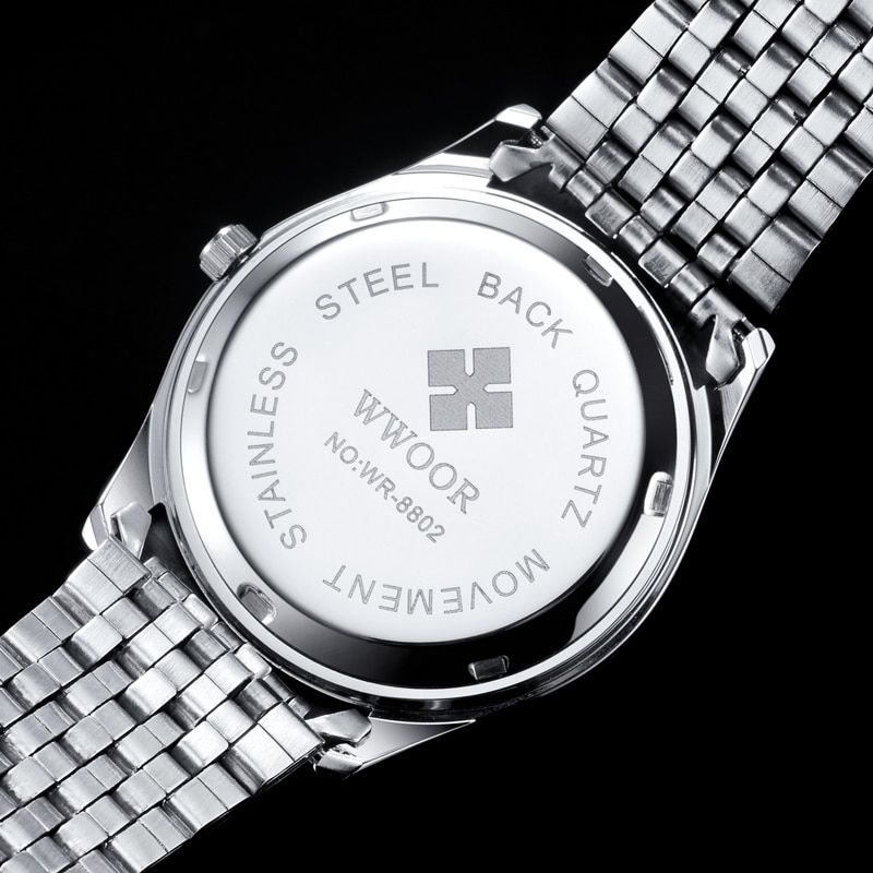 Watch Men 2019 Luxury Brand Stainless Steel  Wristwatches Men Waterproof Sport Business Wrist Watch Men Relogio Masculino(#silver With Tool)