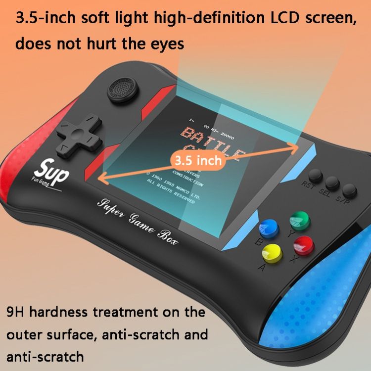 X7M Retro Portable Game Console, Style:  Double-Red