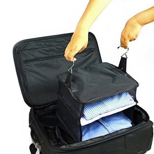 Luggage Bag Portable Luggage System Hanging Travel Bags Shelves 3 Layer Wardrobe Bag Large Storage Organizer Space Saving
