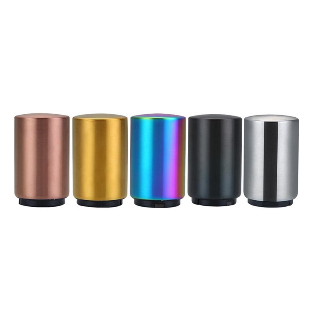 Magnetic Automatic  Bottle Cap Opener Push Down Pop Off Colorful