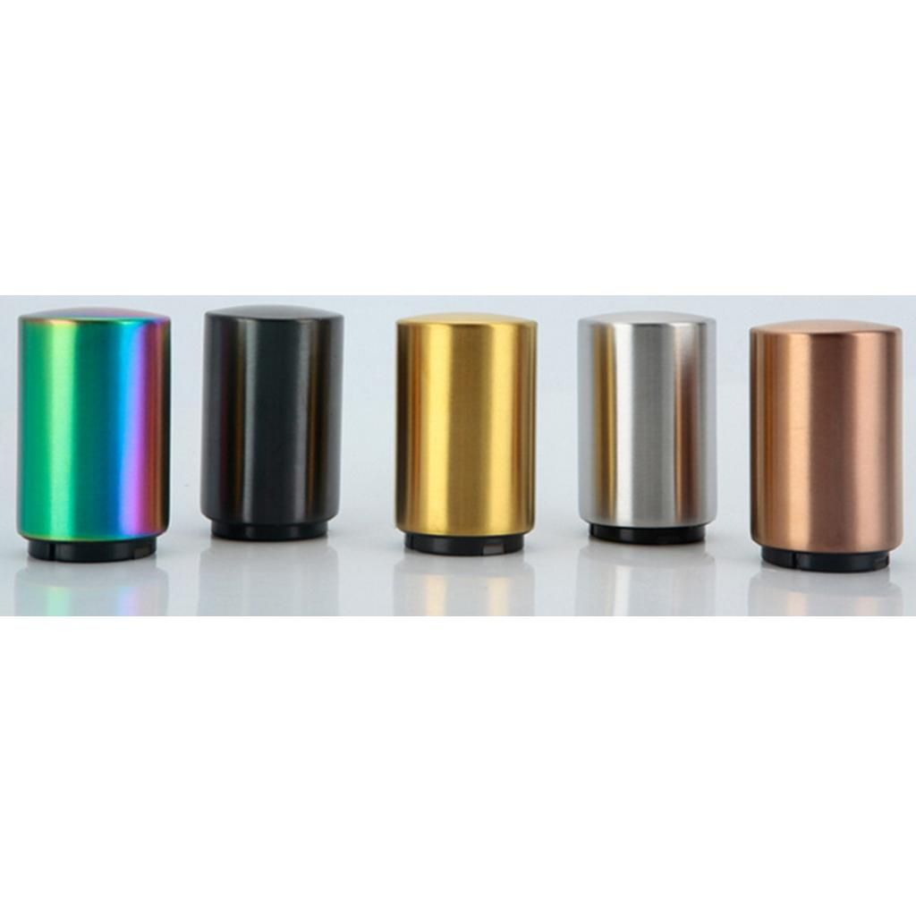 Magnetic Automatic  Bottle Cap Opener Push Down Pop Off Colorful