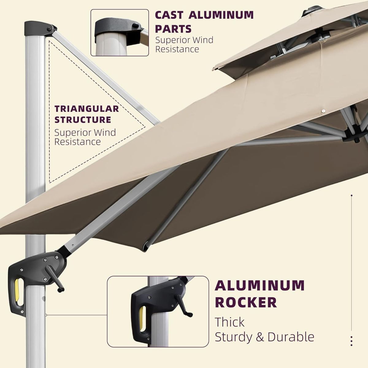 PURPLE LEAF 10ft Patio Umbrella Outdoor Square