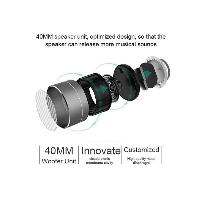 Aluminum Portable Ultralight Bluetooth 4.0 Wireless Stereo Speaker With Built-In Mic For Speakerphone FM Radio & Micro SD Slot Amazing Subwoofer Stereo Surround Audio Performance Car Home Outdoor USB/TF Input Handsfree For Ip
