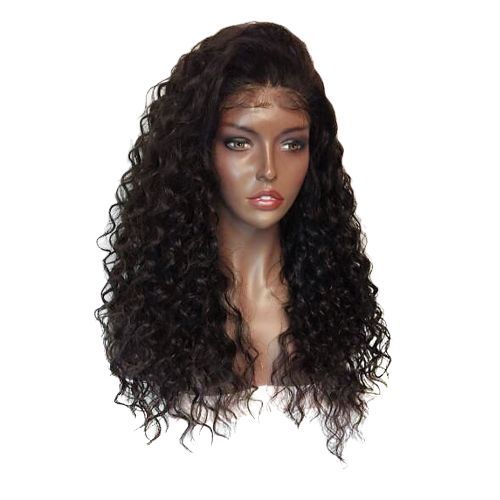 Women Fluffy Curly Long Lace Frontal Synthetic Wig