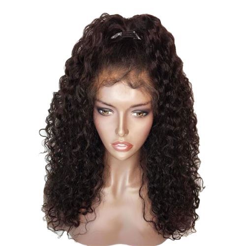 Women Fluffy Curly Long Lace Frontal Synthetic Wig