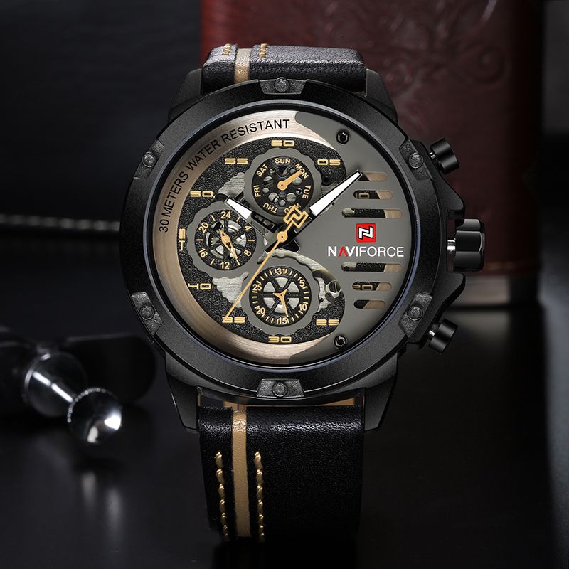 Top Brand Luxury Waterproof 24 Hour Date Quartz Wrist Watches Man Leather Sport Wristwatch Men Waterproof Clock