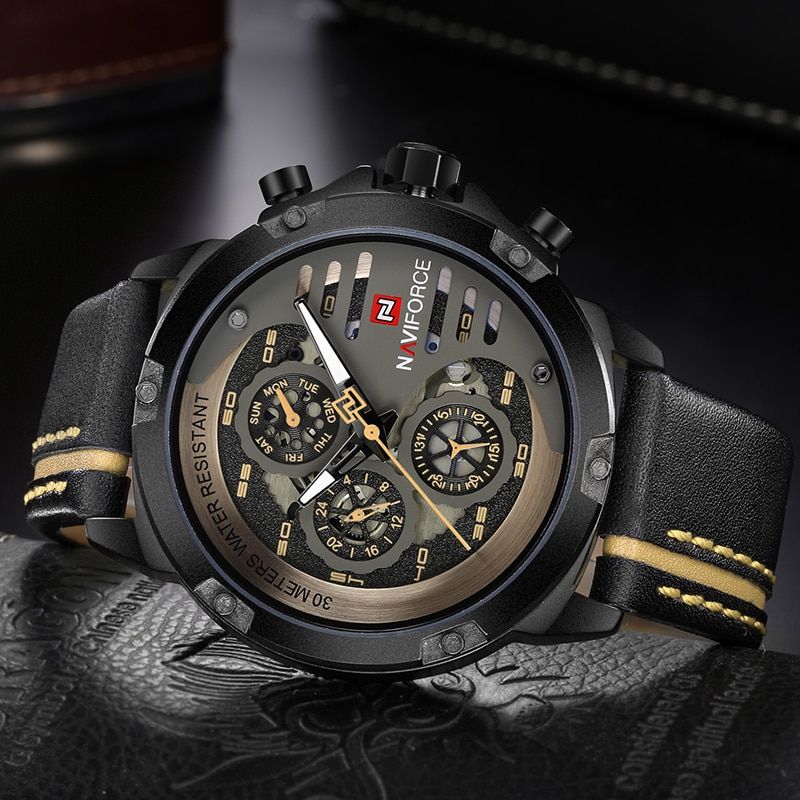 Top Brand Luxury Waterproof 24 Hour Date Quartz Wrist Watches Man Leather Sport Wristwatch Men Waterproof Clock