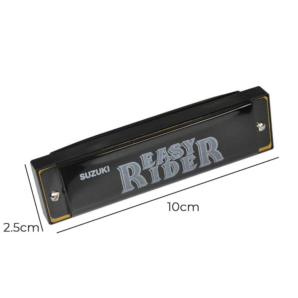 EASY RIDER EZR-20 10 Holes Blues Harmonica Professional Musical Instrument Key Of Harmonica Black