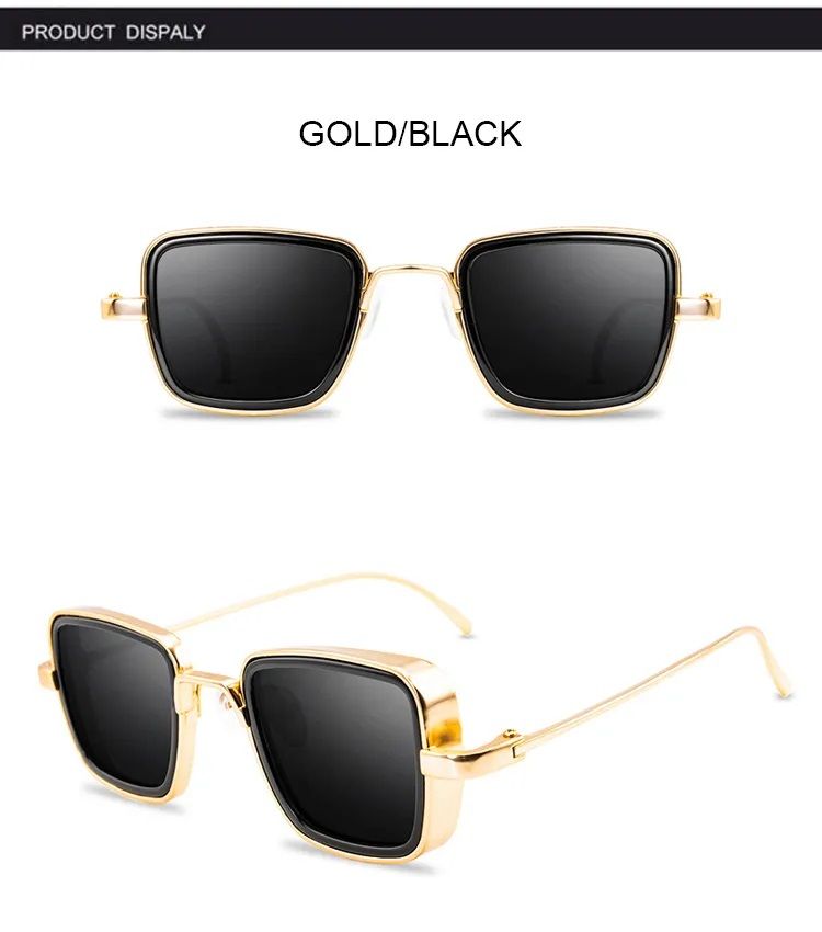 Men Fashionable Sunglasses - UV Sunglasses Retro Thick Edge Metal Frame