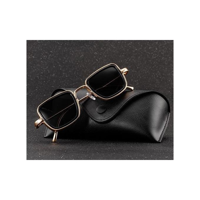 Men Fashionable Sunglasses - UV Sunglasses Retro Thick Edge Metal Frame