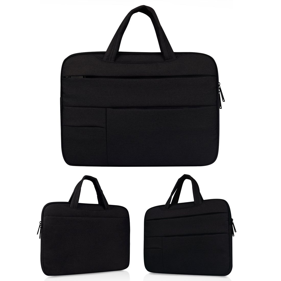 Universal Multiple Pockets Wearable Oxford Cloth Soft Portable Leisurely Handle Laptop Tablet Bag, For 12 Inch And Belowbook, Samsung, Lenovo, Sony, DELL Alienware, CHUWI, ASUS, HP (Black)