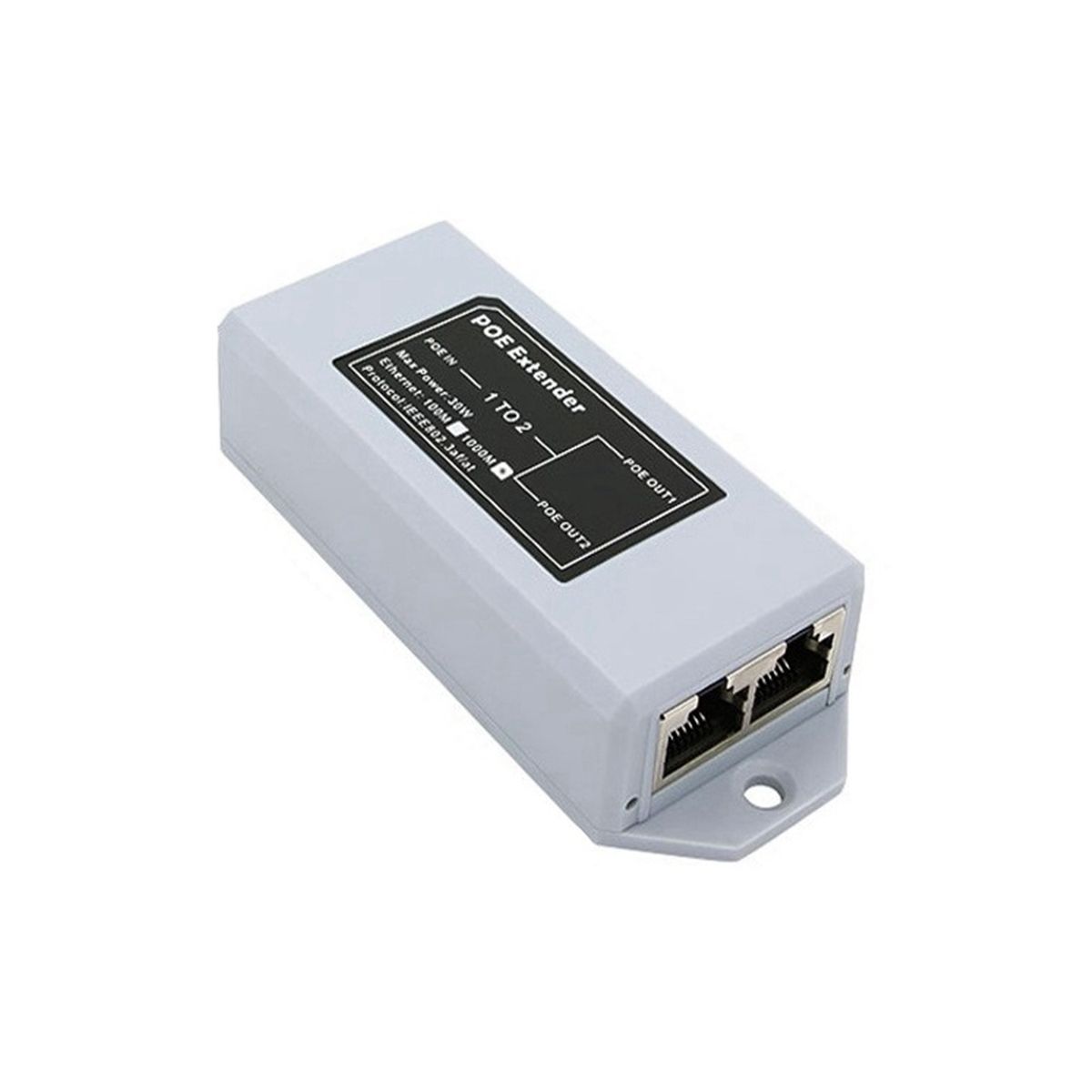 1 To 2 Port POE Extender 100Mbps IEEE 802.3Af/At Standard