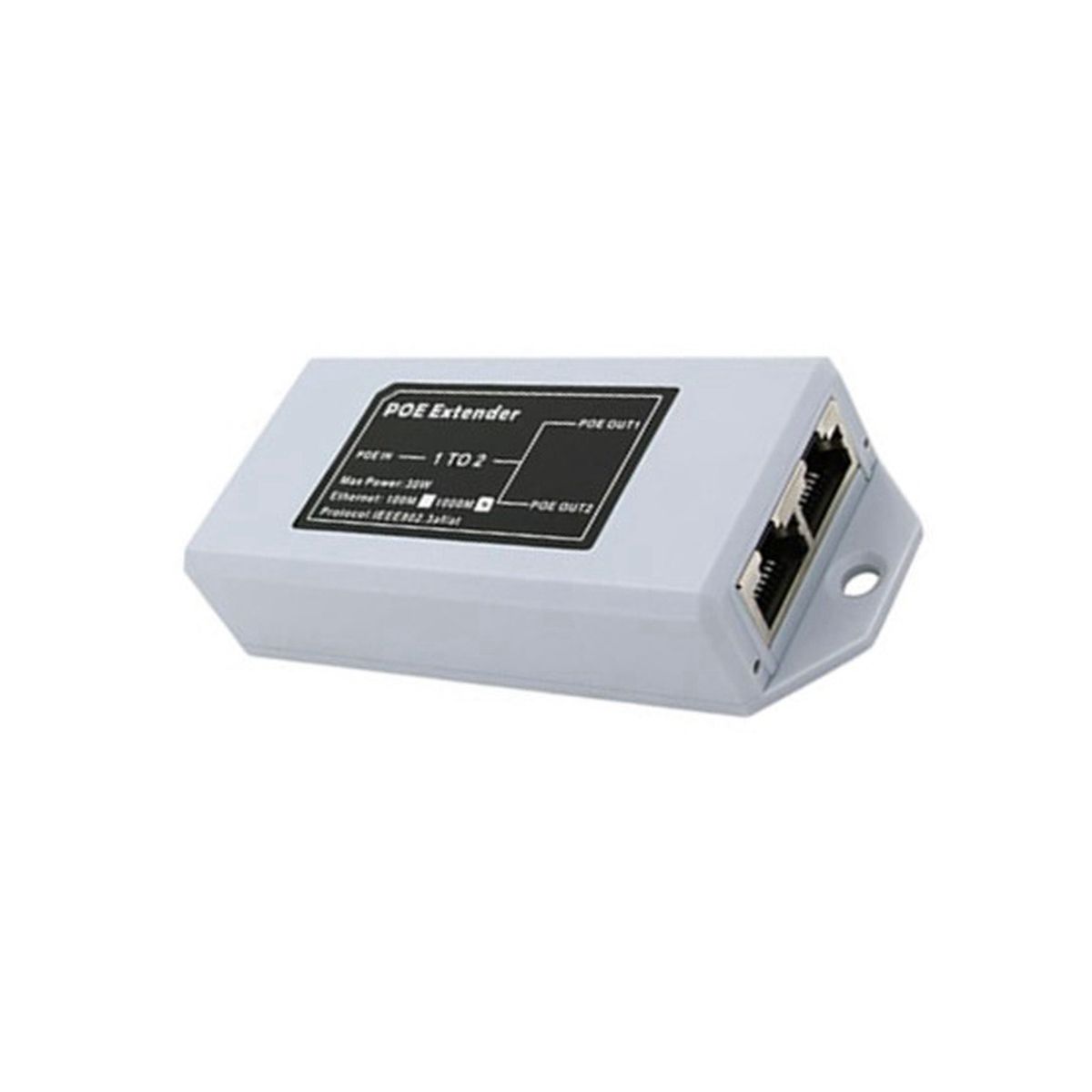 1 To 2 Port POE Extender 100Mbps IEEE 802.3Af/At Standard