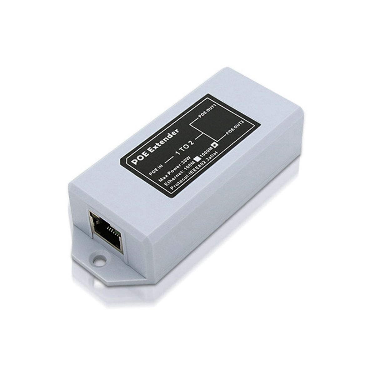 1 To 2 Port POE Extender 100Mbps IEEE 802.3Af/At Standard