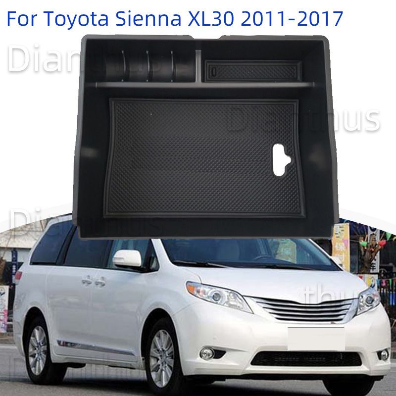 For Toyota Sienna XL30 2011-2017 Car Center Console Armrest Storage Box Organizer Tray Accessories 2016 2015 2014 2013 2012