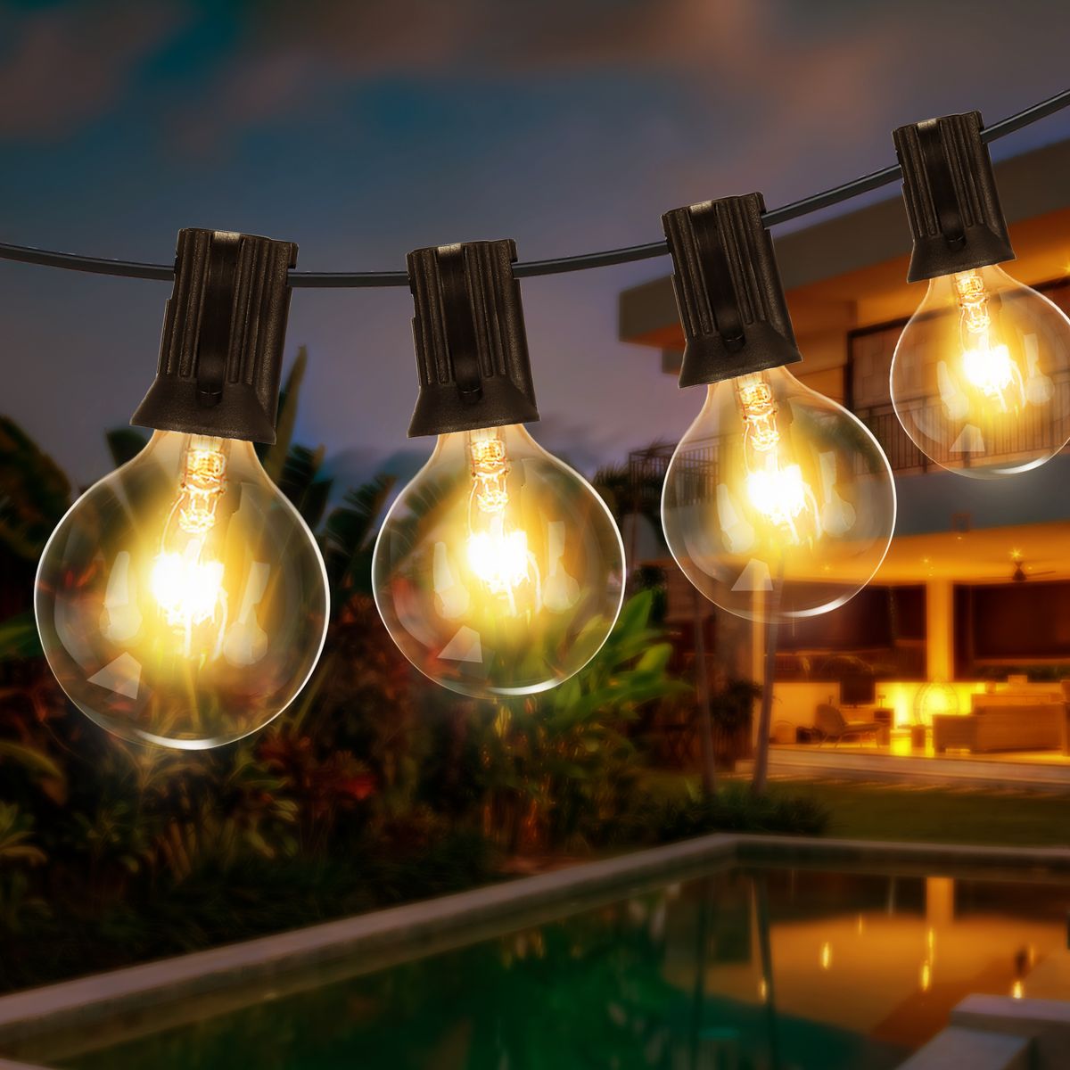 Neoglint 16.14M/53Ft G40 Outdoor String Lights 50+5(Spare)