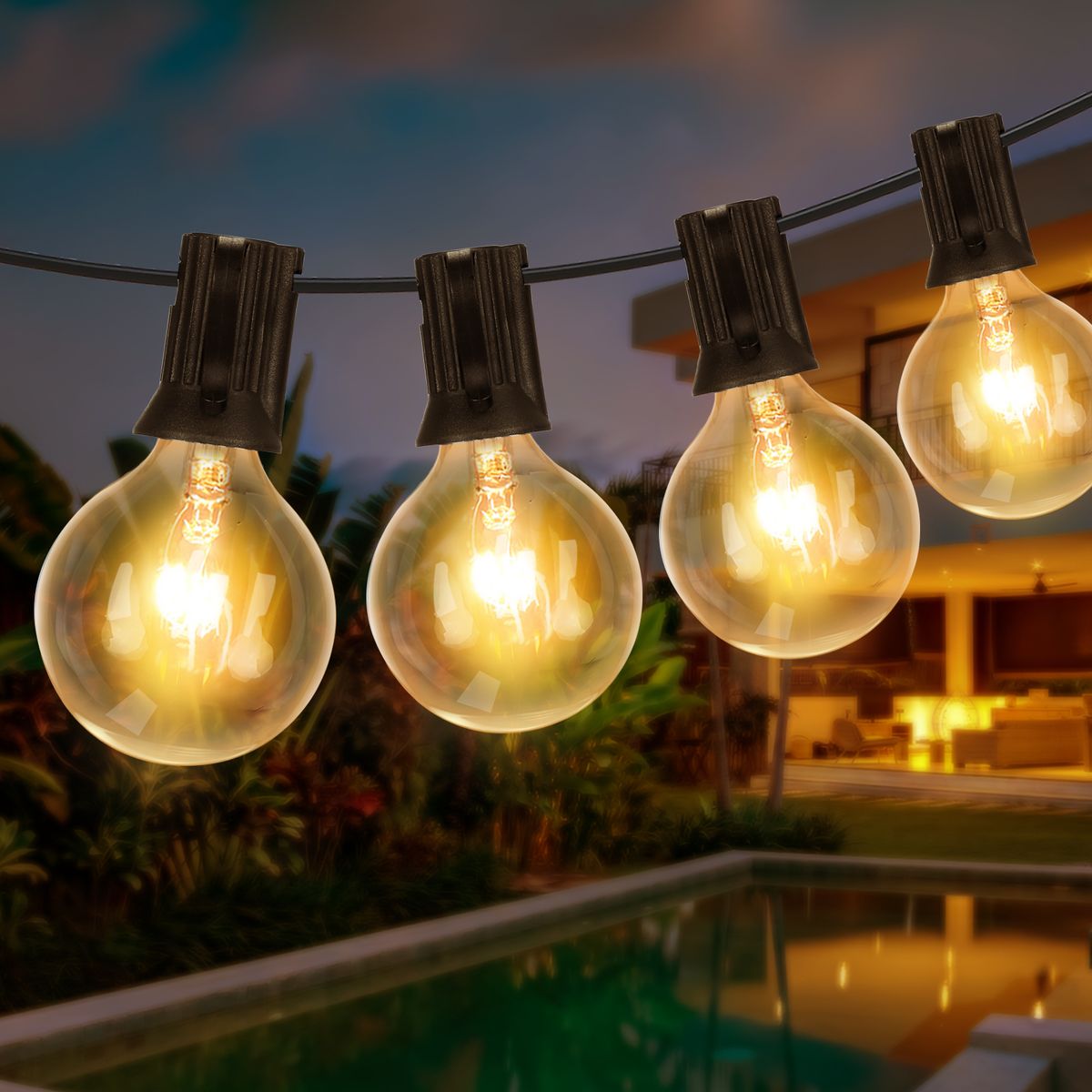Neoglint 16.14M/53Ft G40 Outdoor String Lights 50+5(Spare)