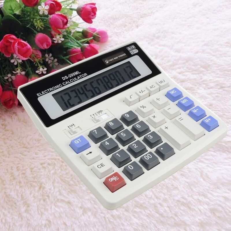 12 Digit Solar Battery Power School Student Office Desktop
