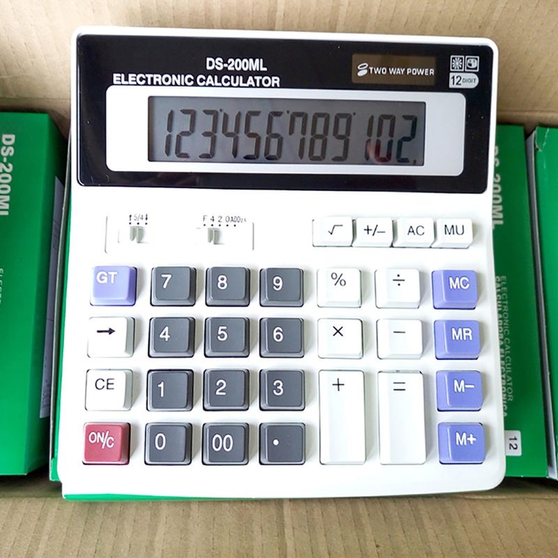 12 Digit Solar Battery Power School Student Office Desktop