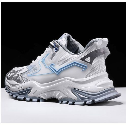 Men's Sports Shoes Running Shoes Lace-up Sports Casual Sports Shoes Fashionable Breathable Shoes Shoes-white.