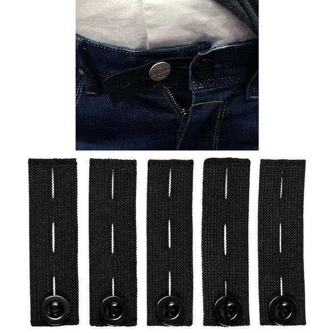 40 Pcs Waist Extender 3 Holes Black For Men Jeans Pants Waist Extender