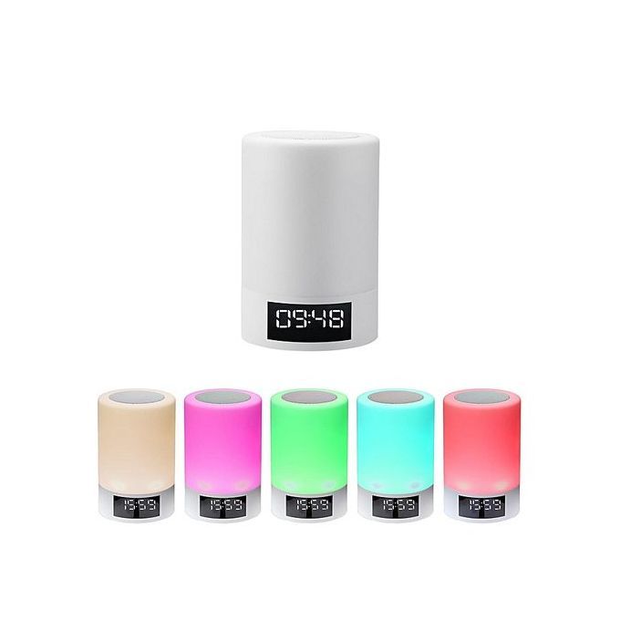 LED Light Lamp Alarm Clock With Quality Sound Portable Wireless Bluetooth 4.0 Speaker And . Touch Light Sensor HT-S