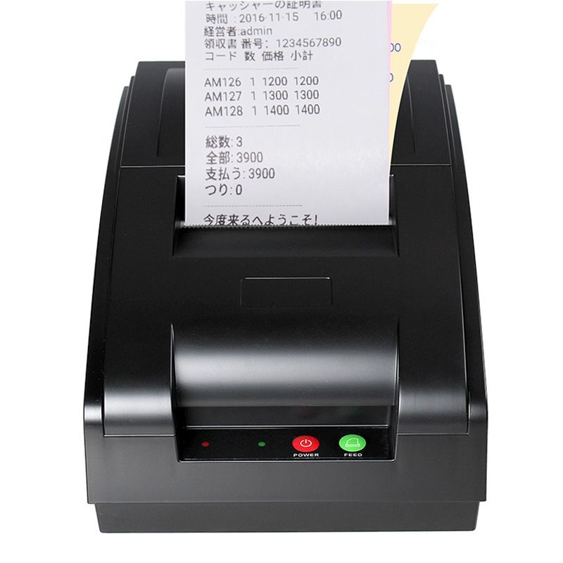 Portable 76mm Bluetooth Receipt 9-pin Matrix Printer(Black)