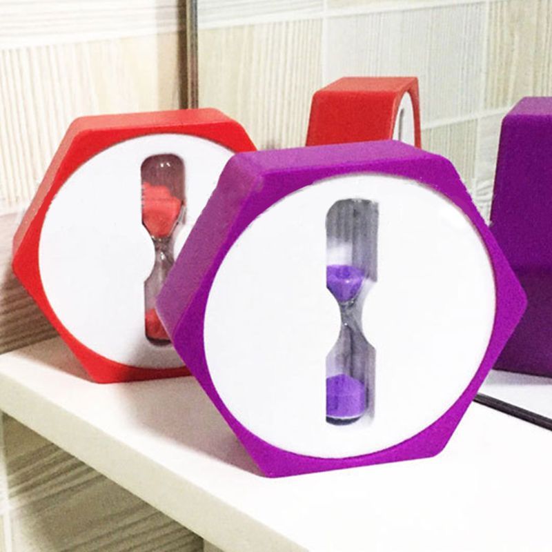 Classroom Sandglass 3 Kitchen Clock Games Gift Timer For Hourglass 2Pcs Kids Home Hexagon Decoration Office Minutes OOTDTY