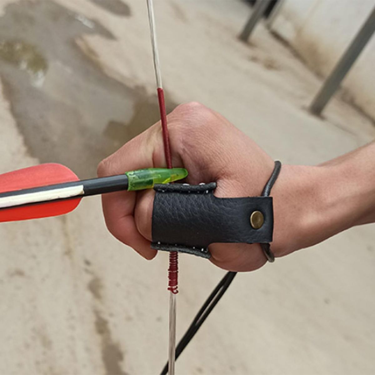 Archery Thumb Ring Finger Guard for Hunting Target Recurve B