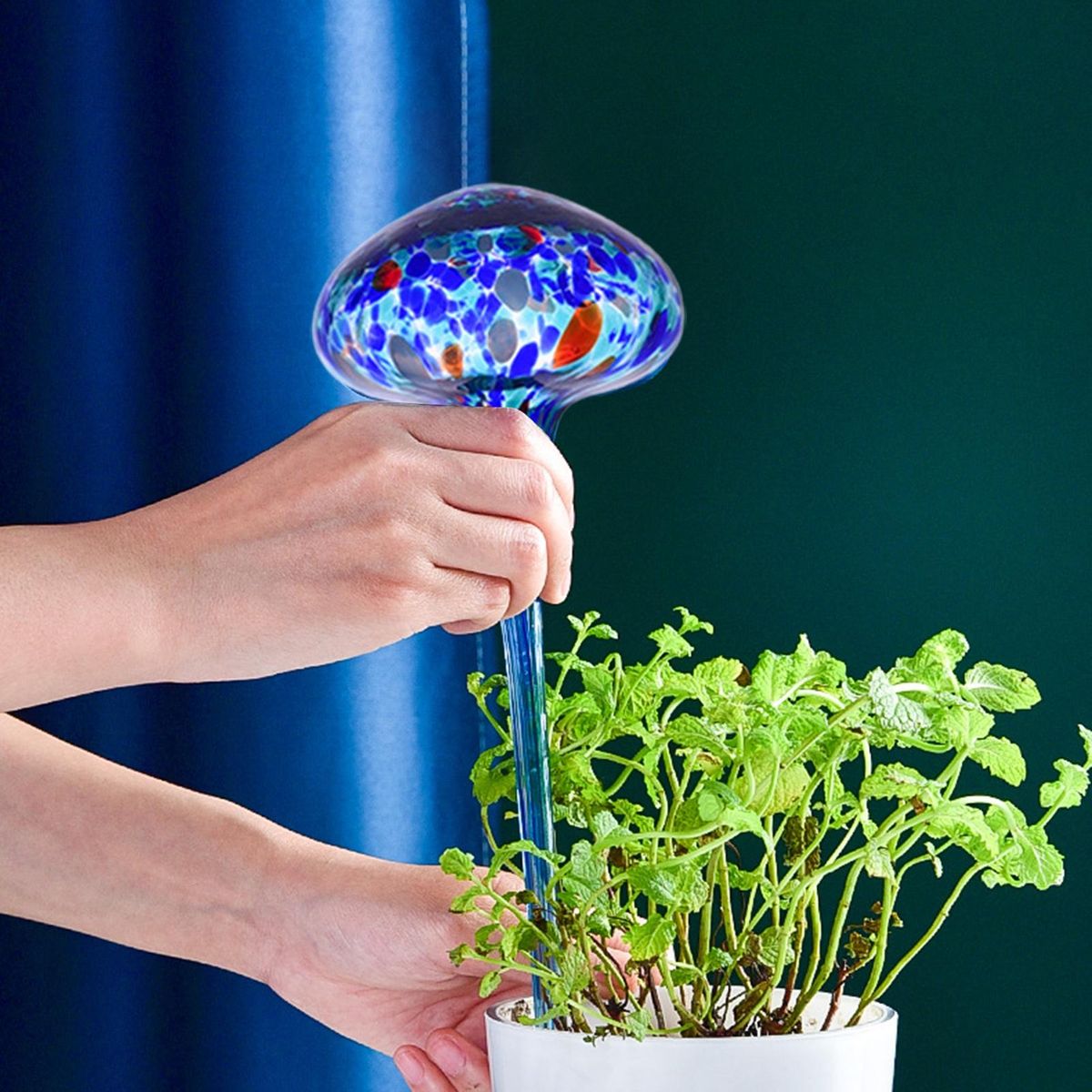 4Pcs Automatic Watering Dripper Lazy People Flower Green Potted Plant Watering Dripper C