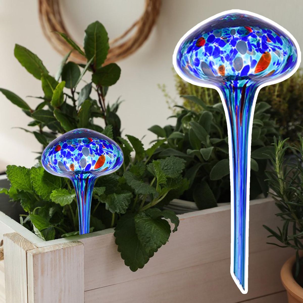 4Pcs Automatic Watering Dripper Lazy People Flower Green Potted Plant Watering Dripper C