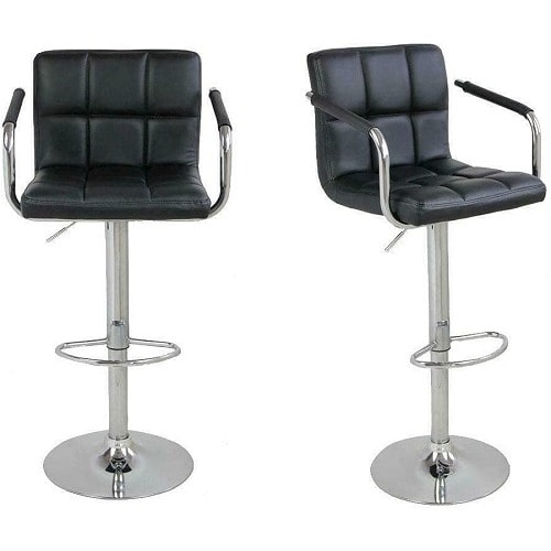 Adjustable Counter Hlinks Bar Stools - Stool Lab Swivel Gas Lift - Set Of 2 - Black