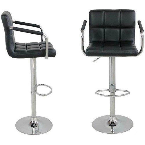 Adjustable Counter Hlinks Bar Stools - Stool Lab Swivel Gas Lift - Set Of 2 - Black