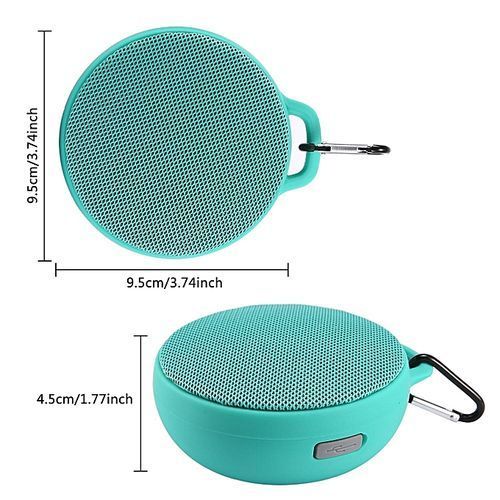 Bluetooth Speaker, Waterproof Wireless Outdoor/Indoor Speaker With 3W Output Power,2 Hours Continuous Play, Built-in Mic Portable Speaker (Green) HT-S