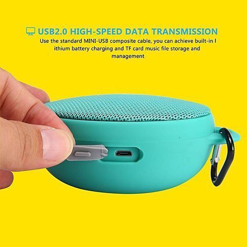 Bluetooth Speaker, Waterproof Wireless Outdoor/Indoor Speaker With 3W Output Power,2 Hours Continuous Play, Built-in Mic Portable Speaker (Green) HT-S