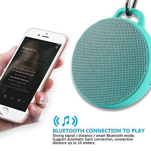 Bluetooth Speaker, Waterproof Wireless Outdoor/Indoor Speaker With 3W Output Power,2 Hours Continuous Play, Built-in Mic Portable Speaker (Green) HT-S