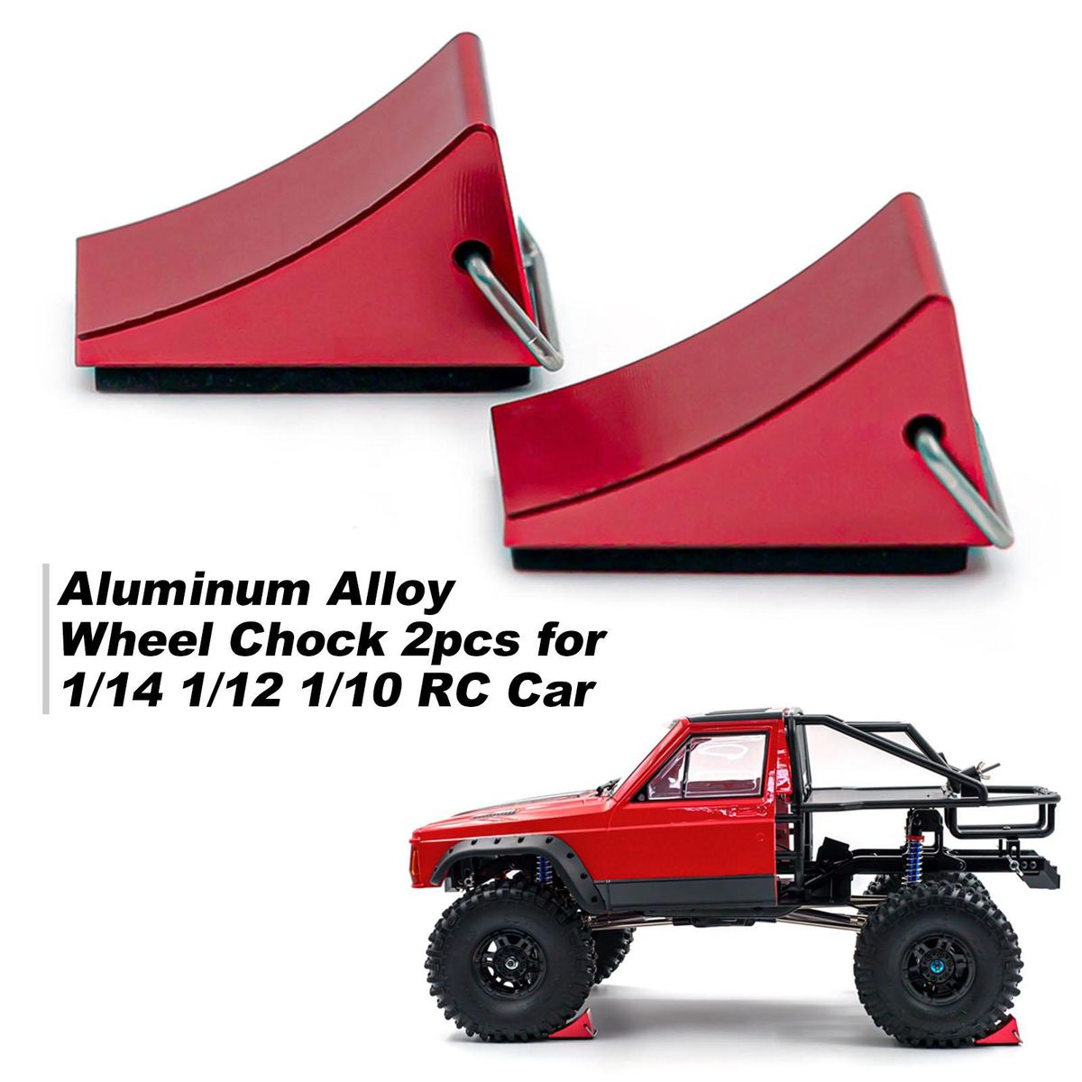 Aluminum Alloy Wheel Chock 2pcs RC Car Fix Block for 1/14 1/12 1/10 RC Car