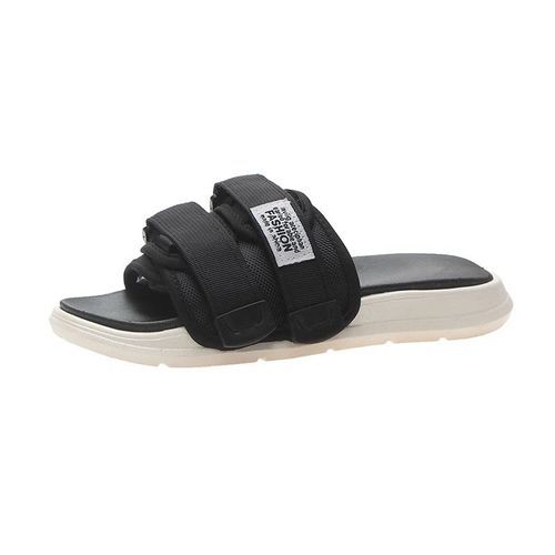 Ladies FashionUnique Flat Sandals Casual Slippers-Black