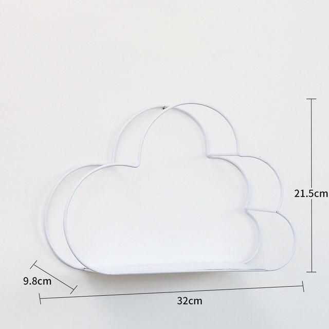 Iron Cloud Shaped Wall Sh Storage Rack Ins Home Wall Decoration Floating Shelves Bedroom Sh Decorative Wall Hanging Crafts