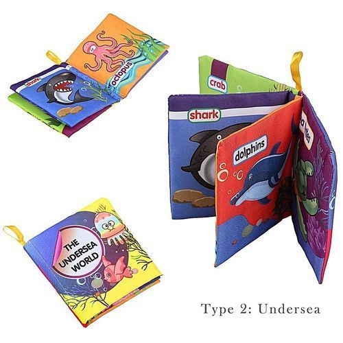 3Pcs New Baby Early Learning Intelligence Development Cloth Cognize Fabric Book Educational Toys-Car