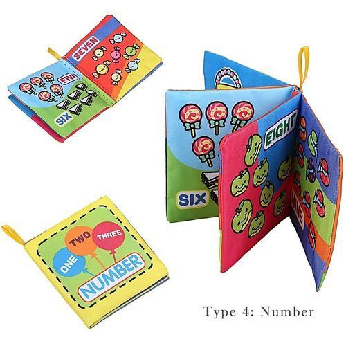 3Pcs New Baby Early Learning Intelligence Development Cloth Cognize Fabric Book Educational Toys-Car
