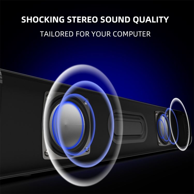 HXSJ Q2 Mini Wired Heavy Subwoofer Speaker