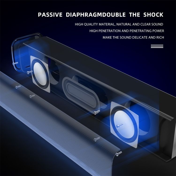HXSJ Q2 Mini Wired Heavy Subwoofer Speaker