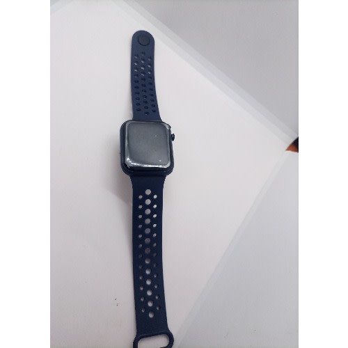 Square Face Hollow Strap Unisex LED Watch- Navy Blue