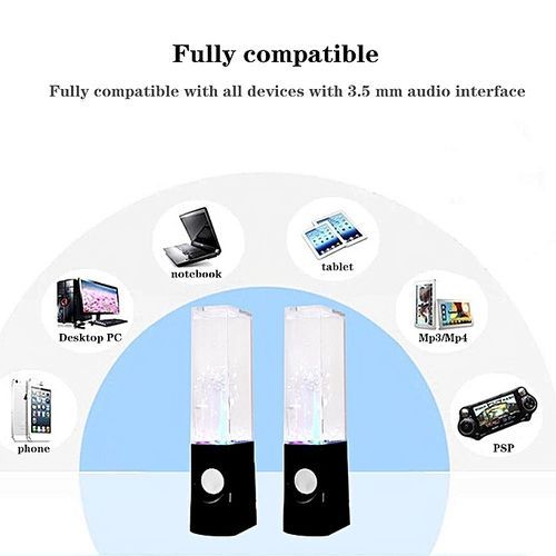 2017 LED Colorful Lights Water Dance Fountain Speaker HIFI 3D Surround Subwoofer Stereo Support Smartphone Computer Music Player HT-S